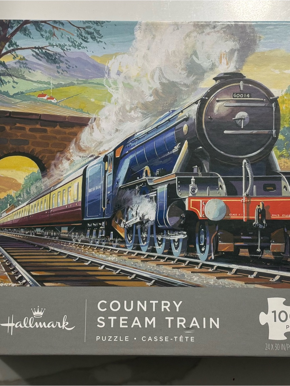 Hallmark Country Steam Train 1000 Piece Interlocking Cardboard Jigsaw Puzzle